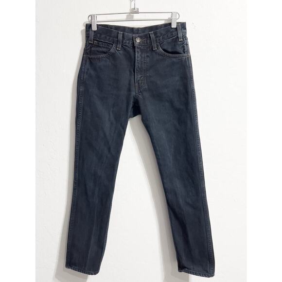 Levi's Jeans Denim Women Sz 26  Slim Straight Dark Blue Black 606 USA Orange Tab - Picture 1 of 13